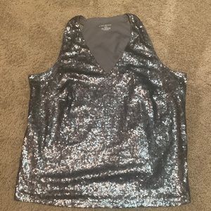 Lane Bryant full sequined tank top size 18/20